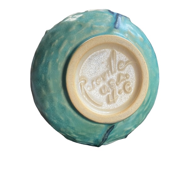 1940s Vintage Antique Roseville Pottery Magnolia Creamer & Closed Sugar with Lid - Picture 9 of 10